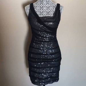 Express Black Mesh Overlay Dress-like NEW!